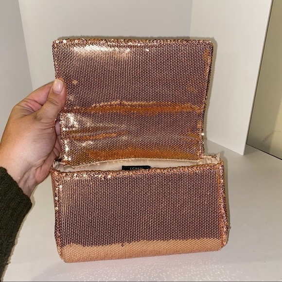 🦬J. CREW sequin box purse with metal chain - Picture 3 of 4